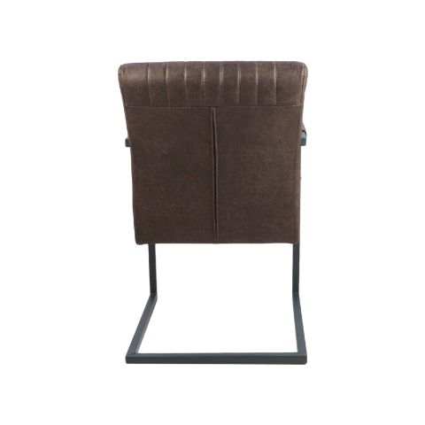 Dining Chair Texas - yacht leather/metal - espresso
